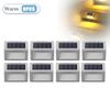 1-8PCS Solar Stainless Steel Step Light Waterproof Anti-corrosion and Environmental Protection Wall Light for Garden Fence Wall