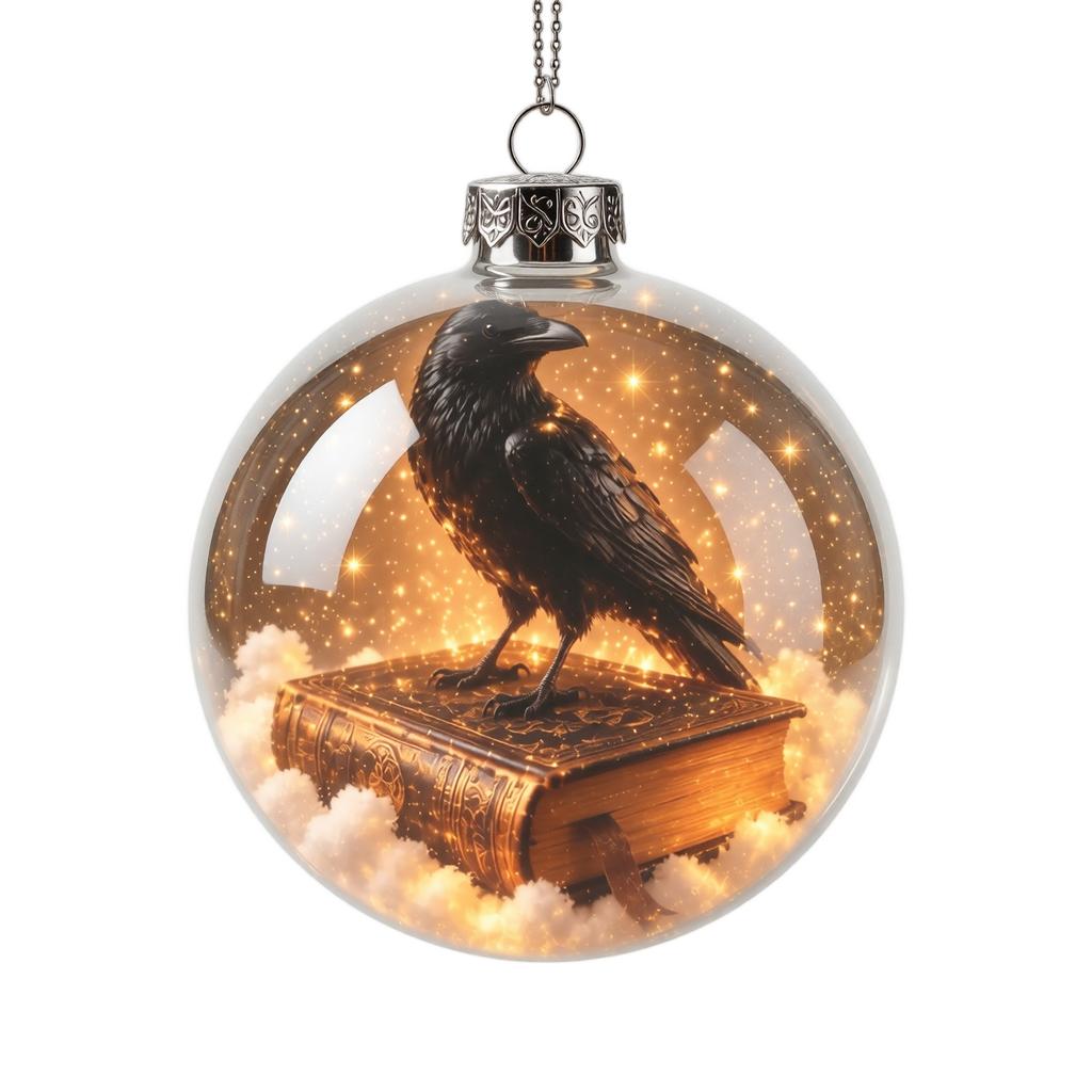 Glowing Transparent Plastic Halloween Hanging Ball Ornament with Horror Scene for Home and Party Decor