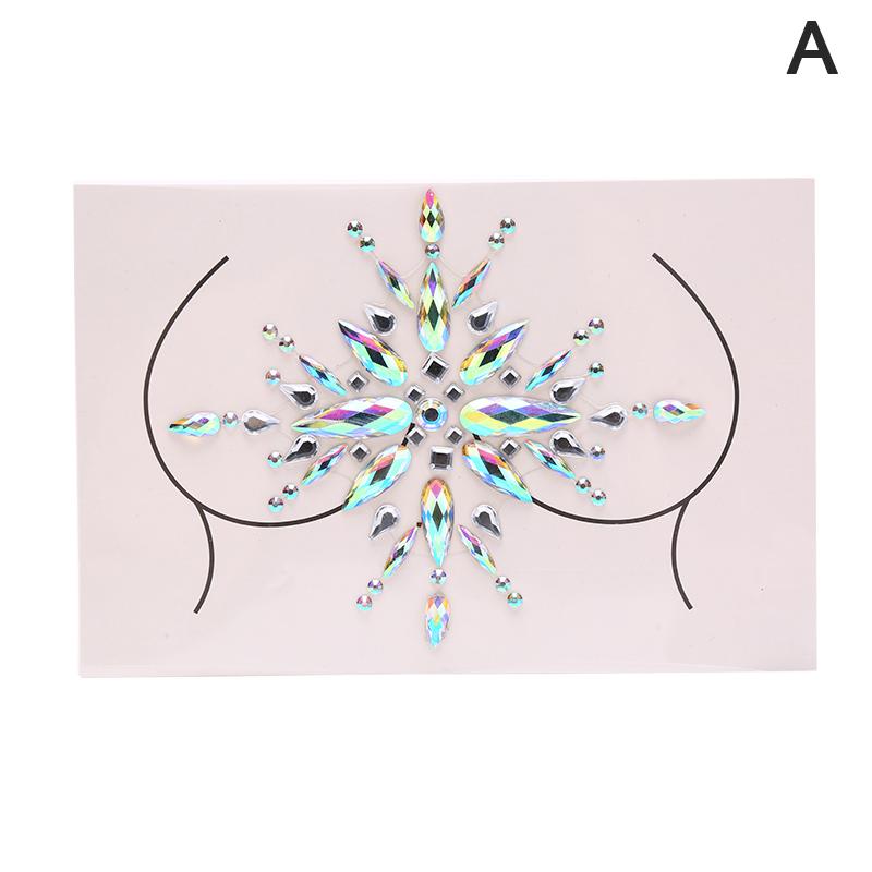 Akryl krystall brystvorte deksel klistremerke selvklebende bryst bryst lim sexy klistremerker