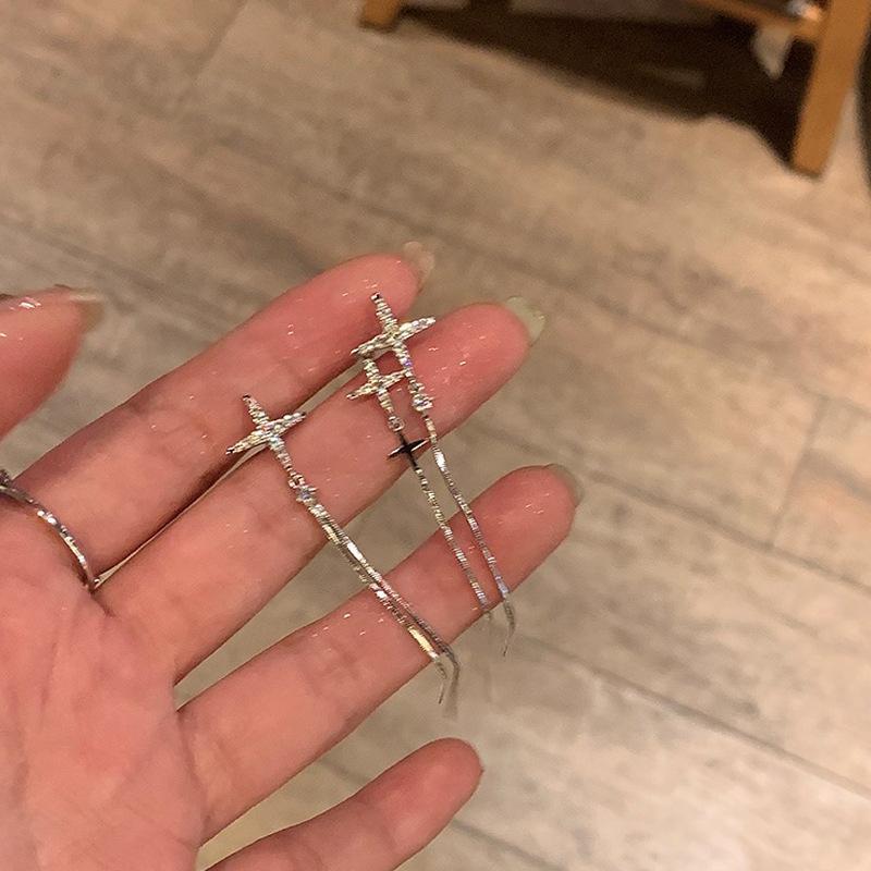 

Неправильные серьги-звезды с кисточками 1 pair of earrings