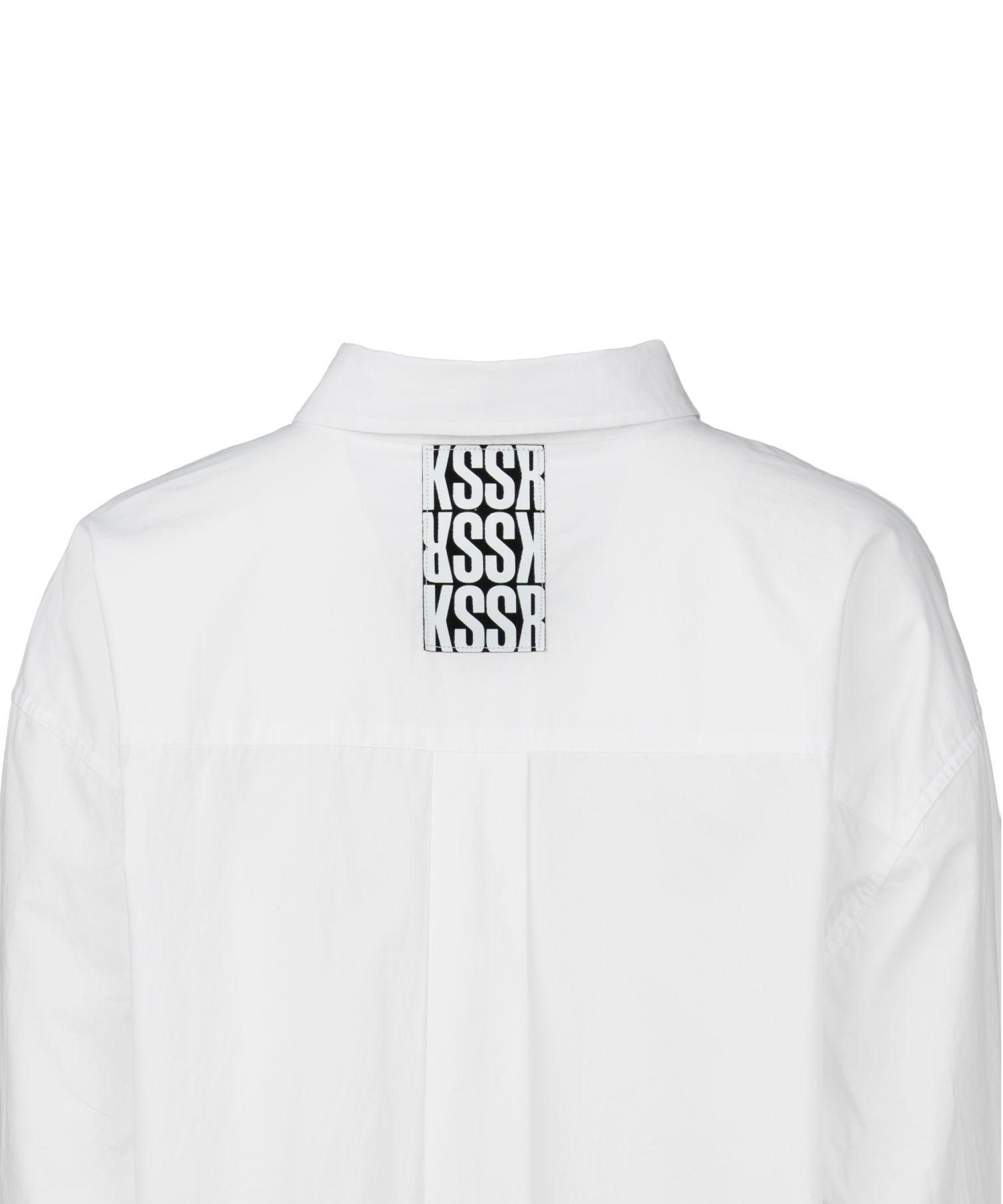 Kisser White Oversized Kssr Patch Shirt