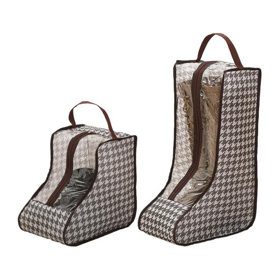 Stiefel-Aufbewahrungstasche Staubdichter Stehender Schuh-Organizer Tragbare Stiefel-Schutzhülle mit Transparentem Fenster Griff für Kurze Hohe Stiefel