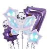 Colorful Large Butterfly Purple Flower 32 Digital Aluminum Film Balloon Set Latex Sequins Birthday Party Decoration