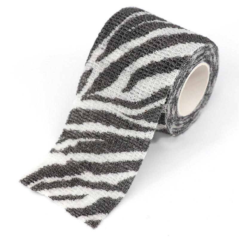 Animal Printed Self Adhesive Tattoo Elastic Bandage 4.5m Sports Wrap Tape for Finger Joint Knee First Aid Kit Pet Tape