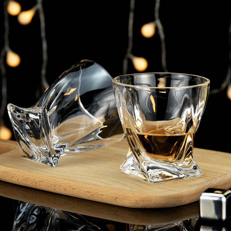 300ml/350ml Whiskey Glass Fashioned Glassware Cocktail Glass Unique Design Mojito Cup Transparent Wine Glass Party Whiskey Cup