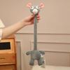 Cute Style Long Neck Giraffe Plush Keychain White Color Mouse Plush Pendant  Bag Charm Decor