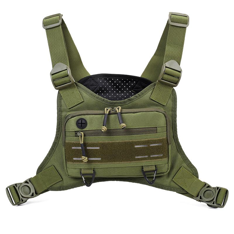 Borsa da petto tattica, Borsa da gilet multifunzionale a doppia spalla da uomo, Borsa per sport e fitness