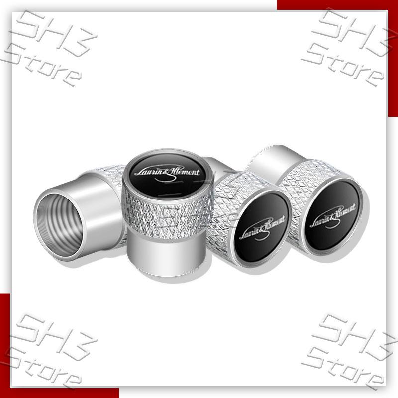 4Pcs/Set Car Wheel Tire Valve Caps Tyre Rim Stem Dustproof Waterproof Covers For Laurin&Klement Logo Kamiq Fabia Kodiaq Octavia