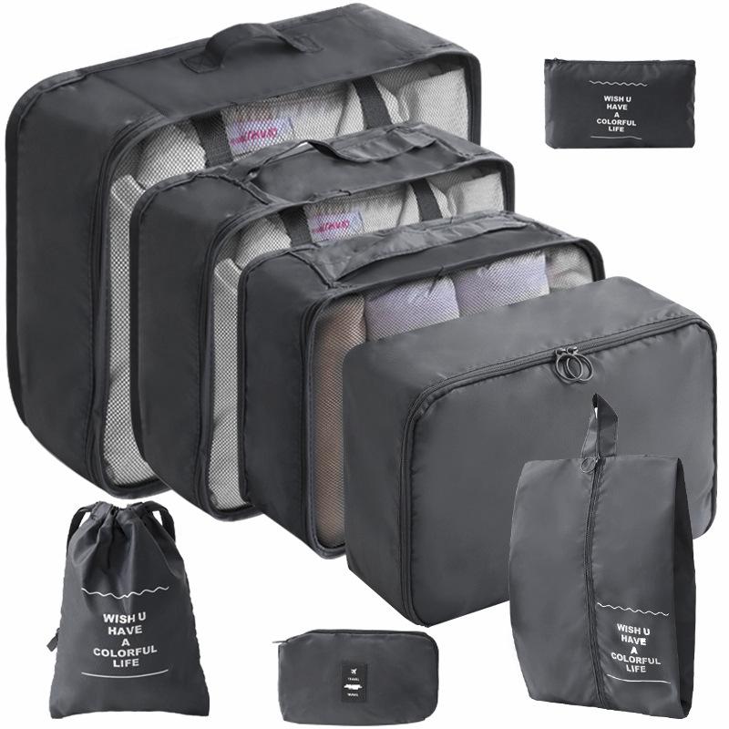 Cross-Border Travel Storage Bag Set: 8-Piece and 9-Piece Clothing Organizer
