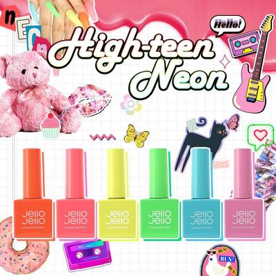 High Teen Neon Syrup Gel Nail Polish Edition Set da 6 colori, KBeauty, smalto in gel di qualità superiore, cosmetici coreani, campione