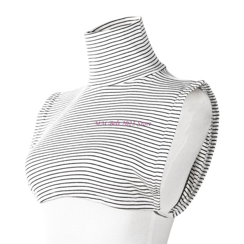 49ME Winter Fall Neck Warmer Faux Turtleneck Detachable Collar Half Top Mock Blouse Collar for Women Men Clothing Accessory