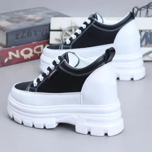 Fashion Autumn Winter Shoes Women's Thick-soled Platform White Shoes Women's Inner Height 10CM Skateboard Shoes Waterfroof Sneakers