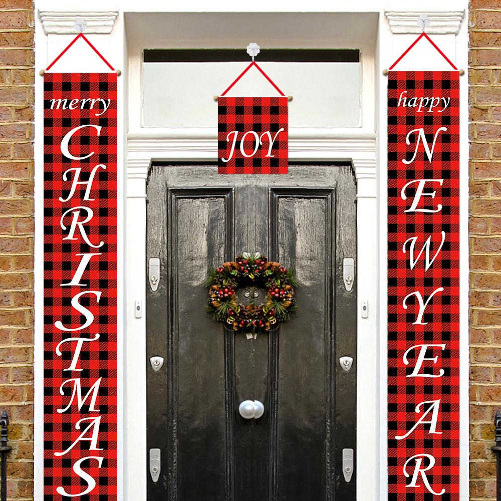 

Door Charming Christmas Tapestry Fabric Decoration With Festive Seasonal Designs StyleD