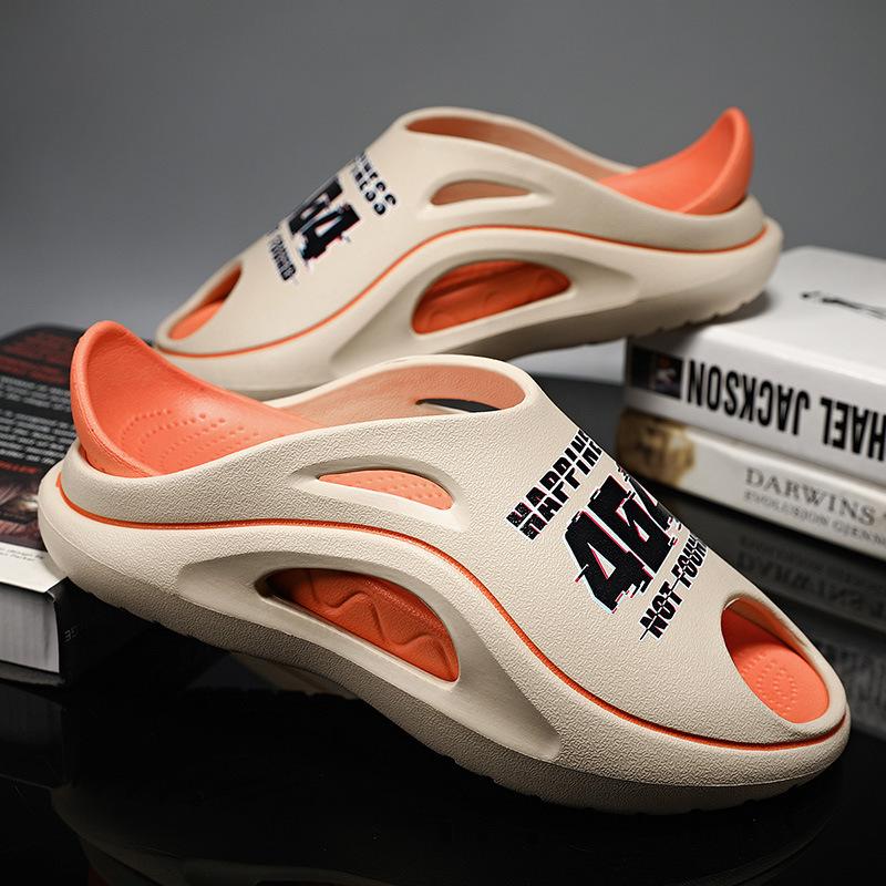 

Summer new couples one-word simple versatile non-slip thick-bottomed sports beach wear can be distributed 44-45 хаки