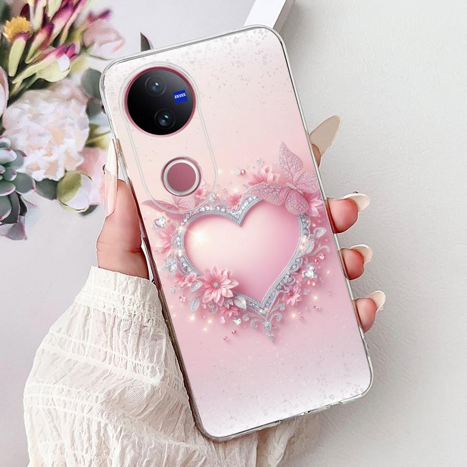 For Vivo V50 Case V2427 Phone Case 2025 New Fashion Butterfly Silicone Soft Cover For Vivo V50 Lite VivoV50 5G Shockproof Bumper