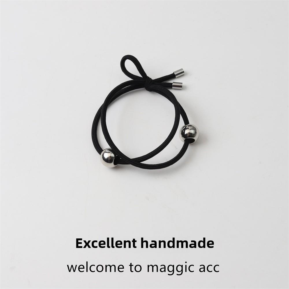 Shiny Alloy Hair Rope: Durable, Color-Retaining Elastic Hair Accessory for Women