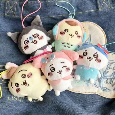 Chiikawa Selbstironischer Bär Kollaboration Sanrioin Plüschtier Helo Kiity1 Melodii Kuromev Sachiji Plüschtier Schlüsselanhänger Dekorieren