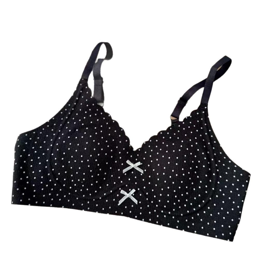Sweet floral female seamless steel ring collection breast anti-sagging big breasts small thin bra