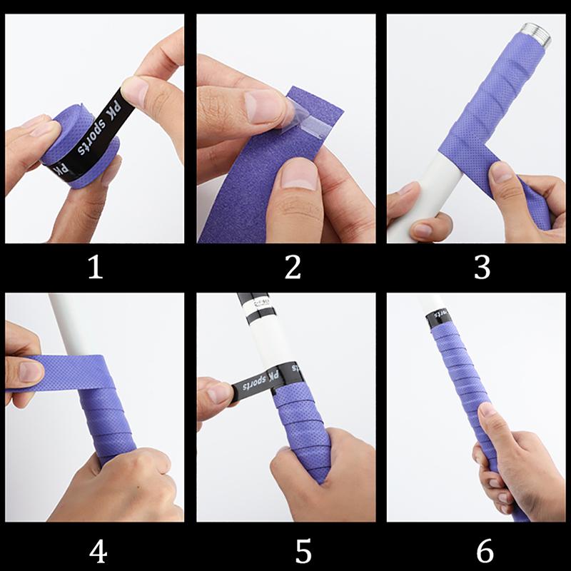 4/6Pcs Tennis Sweat Tape Anti-Slip Bicycle Handlebar Badminton Racket Grips Elasticity Sweatband Fishing Rods Dumbbel Protect