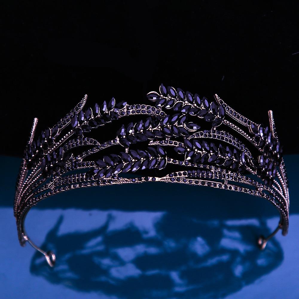 DIEZI Барочная Роскошная Фиолетовая Зеленая Красная Хрустальная Корона Женская Девичья Свадебная Элегантная Роскошная Принцессина Тиара Вечеринка Прическа Ювелирное Изделие