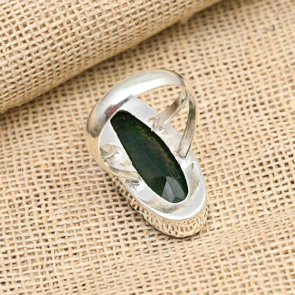 Adorable Chrome Diopside Gemstone Handmade 925 Solid Sterling Silver Jewelry Ring For Women