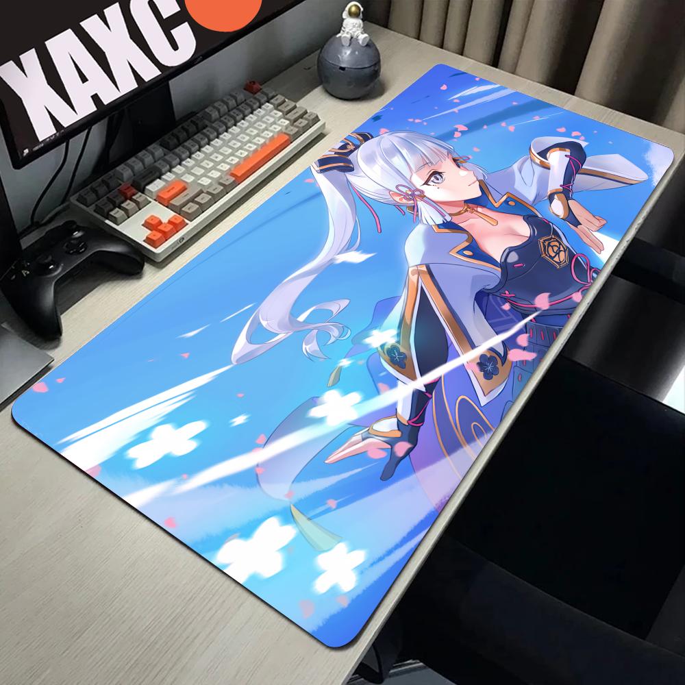 Kamisato Ayaka Mouse Pad Genshin Impact Mousepad Genshin Keyboard Pad Ayaka Padding Computer Pad PC Gaming Accessories Desk Mat