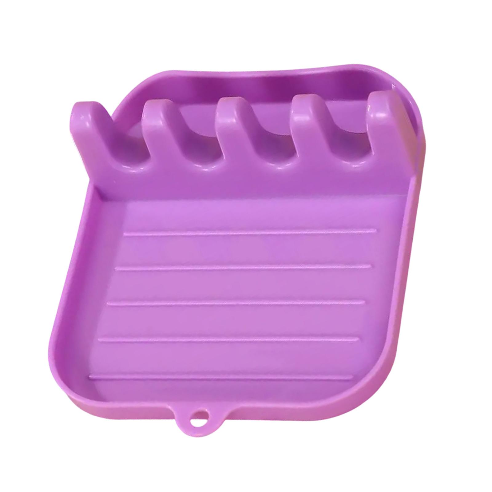 Подставка для крышек кастрюль держатель для крышек подставка для ложек и палочек для еды экономия места настольный держатель кухонной утвари легко чистить фиолетовый 526₽