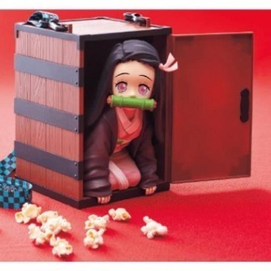 [USED] USJ Exclusive Demon Slayer Nezuko Kamado Popcorn Bucket Figure, Authentic Universal Studios Japan Limited, Anime Collectible, Good Condition