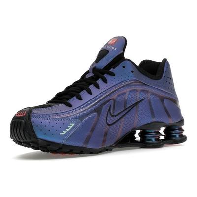 Shox R4 Iridescent Męskie Sneakersy Niebiesko-Czarne Hot-Punch HQ3446-001