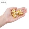 7 Pcs Golden Flower Metal Dice Solid Metal Polyhedral Dice Set Suitable for Role-Playing RPG Board Game Card Game