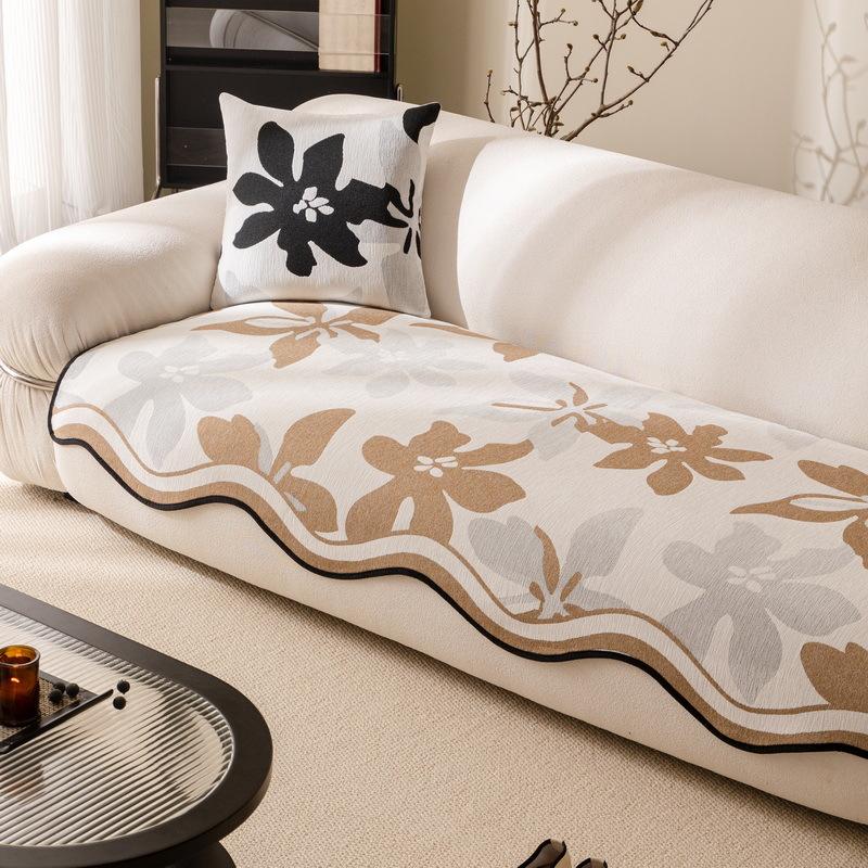 Premium Special-Shaped Sofa Cushion New Four-Season Universal Straight Row Fixed Non-Slip Seat Cushion Sofa Cover