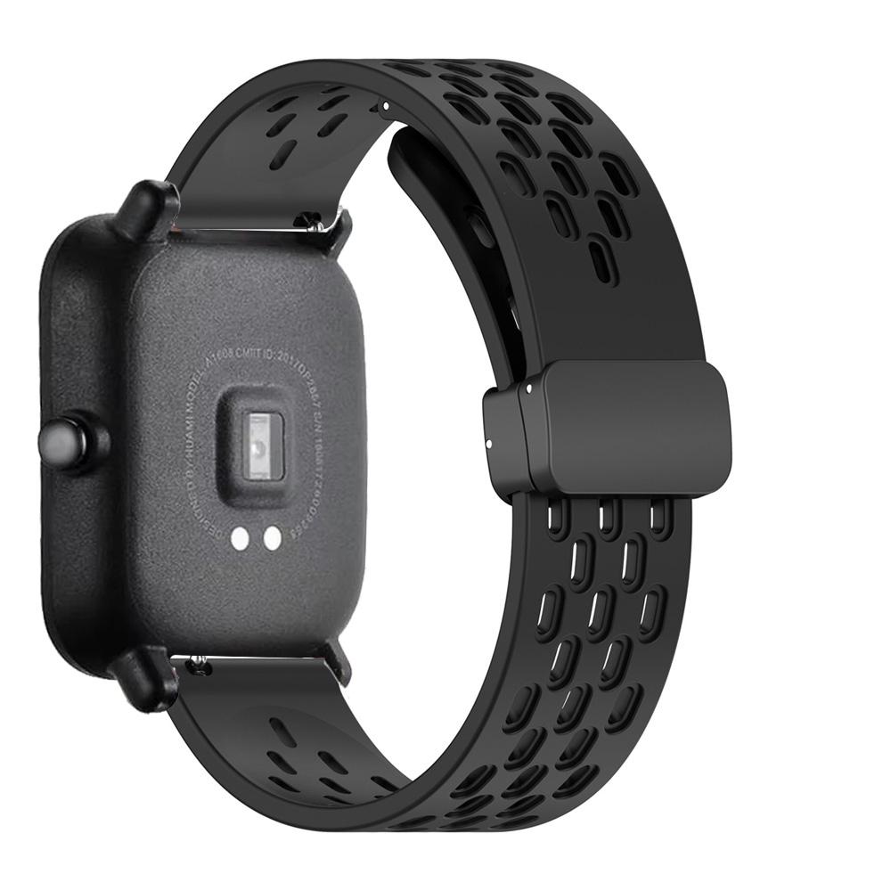 

Band For Amazfit bip 6/5/Balance 2/helio magnetic silicone bracelet correa Amazfit GTS/4/2e/Mini/3/GTR/4 20mm 22mm watch straps 20mm Watch Strap чёрный