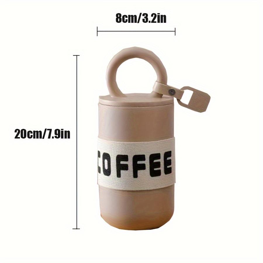 Edelstahl-Kaffeetasse, tragbarer isolierter Wasserkocher mit Tragegurt – geeignet für Outdoor-Camping, Radfahren, Sport und Fitness