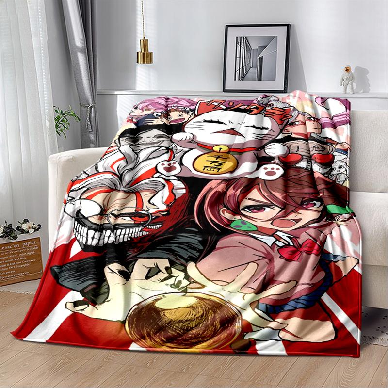 3D DAN DA DAN Anime Cartoon Blanket,Soft Throw Blanket for Home Bedroom Bed Sofa Picnic Travel Office Cover Kids Gift