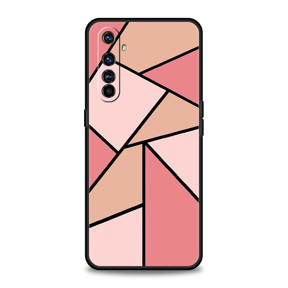 Color Geometry Marble Phone Case For Realme 12 11 10 4G 9 8 5G 7 6 GT5 GT3 GT2 Pro Plus C21 C11 C25 C35 GT Neo 2 3 3T 5 Cover