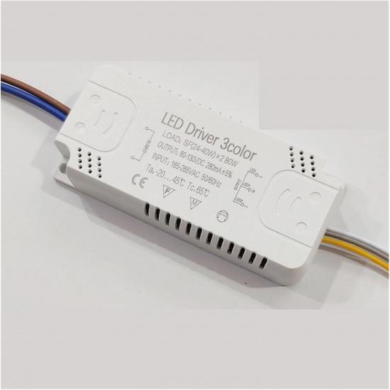 LED Driver Adapter For LED Lighting 12W 24W 30W 36W 50W 100W AC220V Non-Isolating Transformer For LED Ceiling Light Replacement((50-70) x2W(3pin))