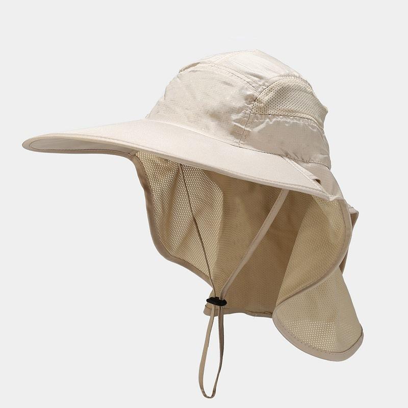 Summer Sun Protection Fisherman Hat Men and Women with Extended Hat Curtain Outdoor Sunshade Anti-ultraviolet Sun Hat Mountaineering Fishing Hat