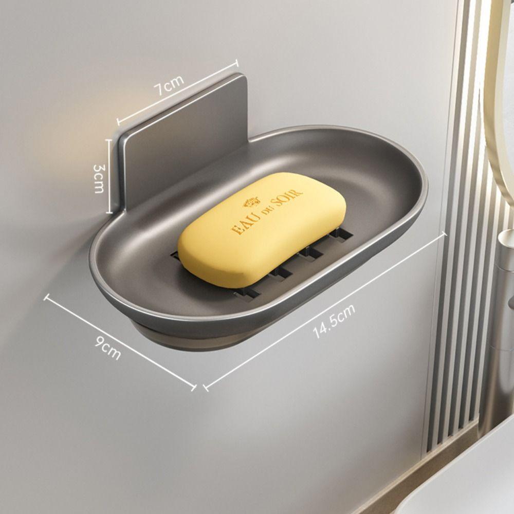 

Самоосушающийся настенный держатель для мыла, контейнер для сбора воды, стойка для слива без проколов, нержавеющая алюминиевая сушилка для мыла