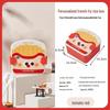 Leak-Proof Cartoon Bento Box with Creative French Fries, Fried Chicken, and Rice – Microwaveable Lunch Box for Students and Office Workers