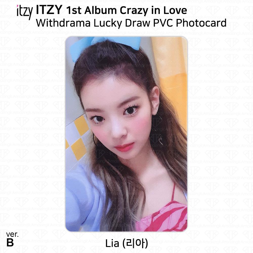 ITZY 1-й альбом Crazy In Love, официальная фотокарточка из ПВХ, выгодный розыгрыш драмы