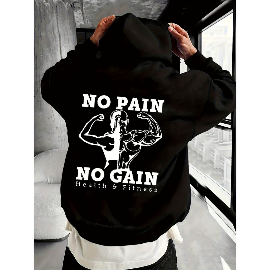 Autumn/Winter Men's Fleece-Lined Hooded Sweatshirt Gym & Casual Attire Sweatshirts Hip Hop Oversize Streetwear Unisex Clothing