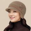 Women's Winter Velvet-Lined Wool Hat with Ear Protection – Fashionable and Warm Knitted Design for Middle-aged and Elderly