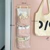 Cute Pink Hanging Wall Organizer with Multiple Pockets for Closet and Bedroom Space Saving Fabric Storage Solution Home Decor