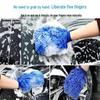 Double-Sided High-Density Chenille Car Wash Mitt - Colorful Microfiber