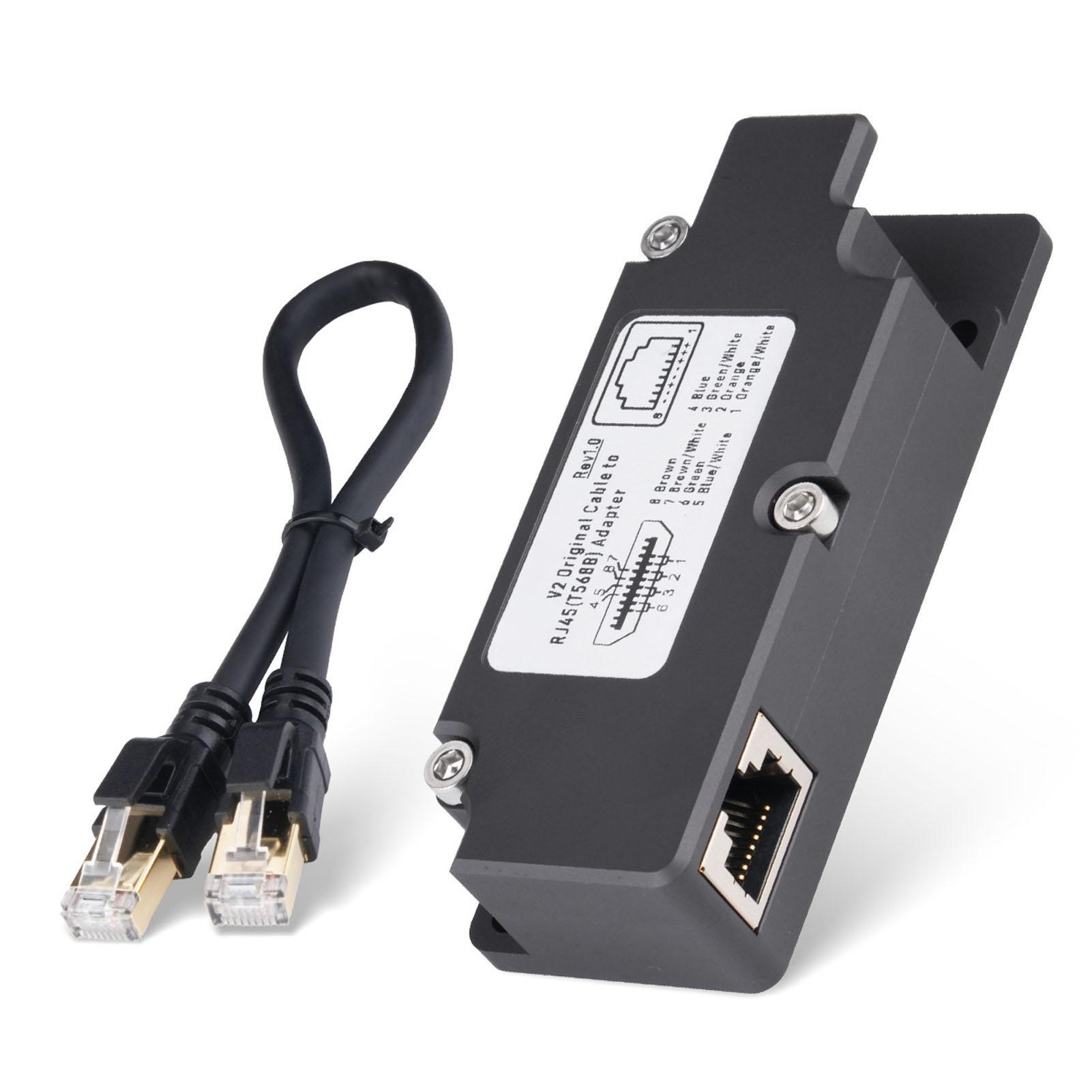 

Ethernet Adapter with CAT 8 Cable T568B Pin Fast Connection Adapter for Dishy V2 to PoE Injector