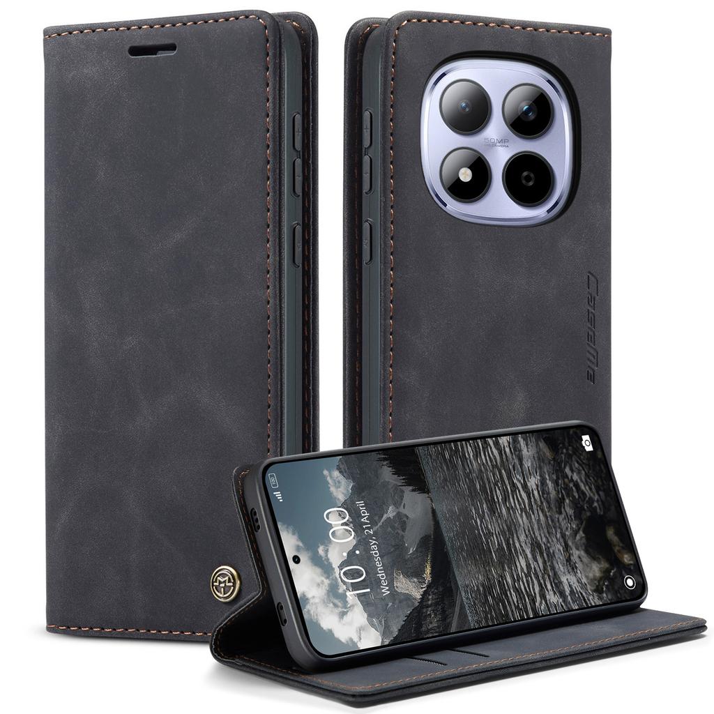 Pro Xiaomi Redmi Note 15 Pro 4G (Globální) Peněženkové pouzdro CASEME řady 013 PU kůže kryt na telefon stojánek