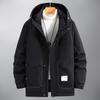 2025 Men's Plus Size Velvet Thickened Casual Jacket - Trendy Loose Fit for Larger Sizes