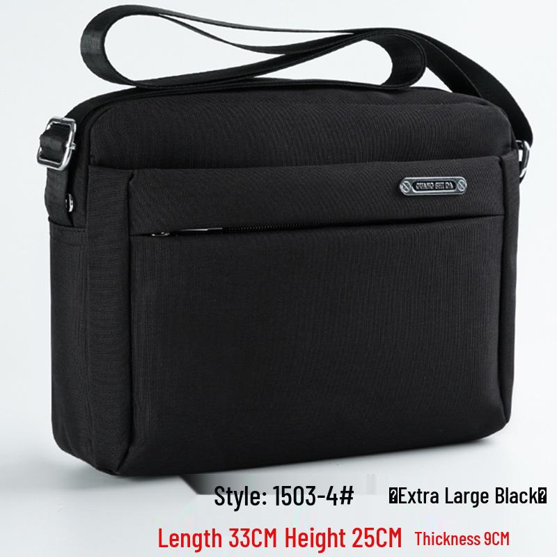 Men's Waterproof Oxford Cloth Crossbody Bag - Fashionable Business Shoulder Bag with Charging Feature