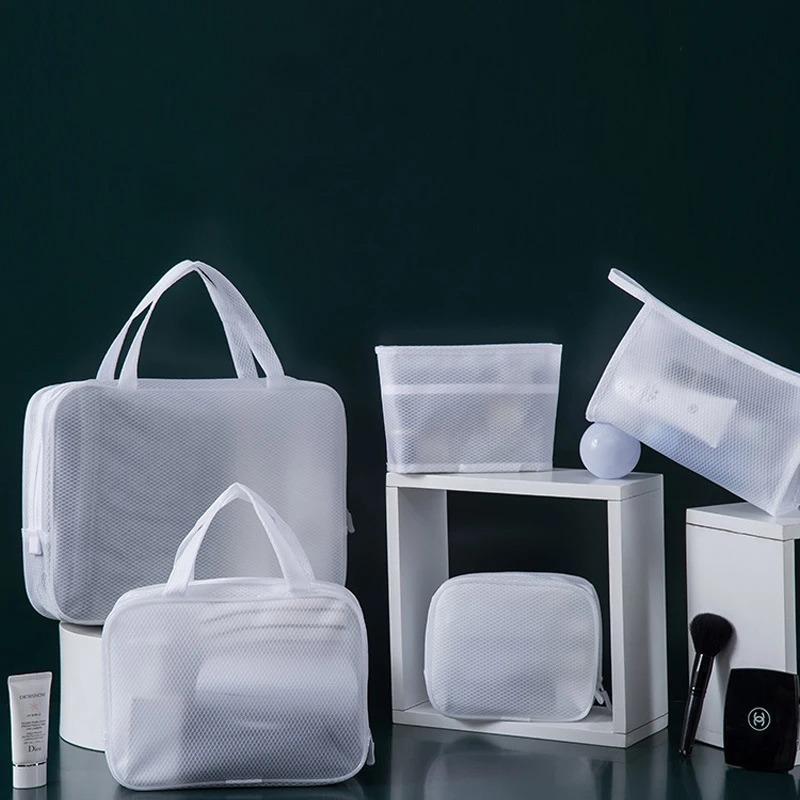 

Сумка-органайзер для путешествий Косметички Косметички для хранения Косметичка для туалетных принадлежностей Сетчатая косметичка Комбинация C-23*14-8CM