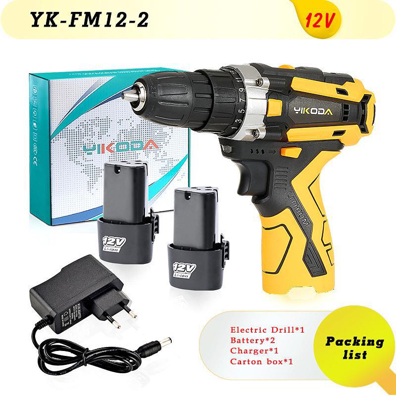 Rechargeable Cordless Dual-Speed Lithium Electric Drill with Power Display